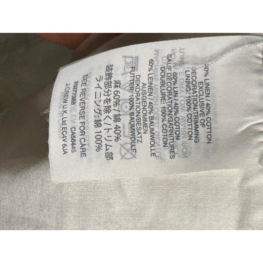 J. Crew White Navy Blue Embroidered Maxi Dress V-Neck Sleeveless Flowy Like New - Picture 9 of 10